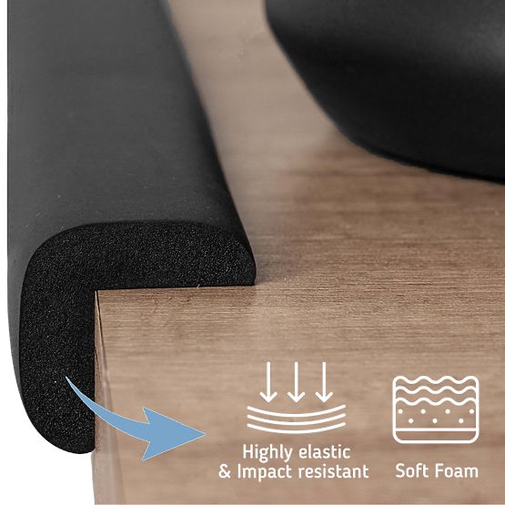 SIPO Ochranná páska na hrany nábytku, čierna - 1ks