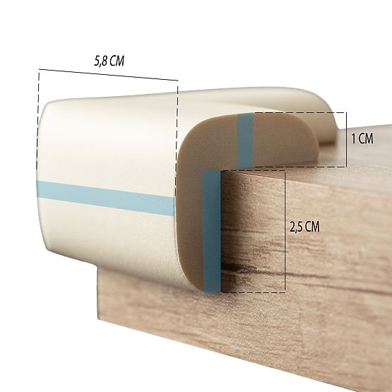 SIPO Penová ochrana rohov nábytku, béžová - 4 ks