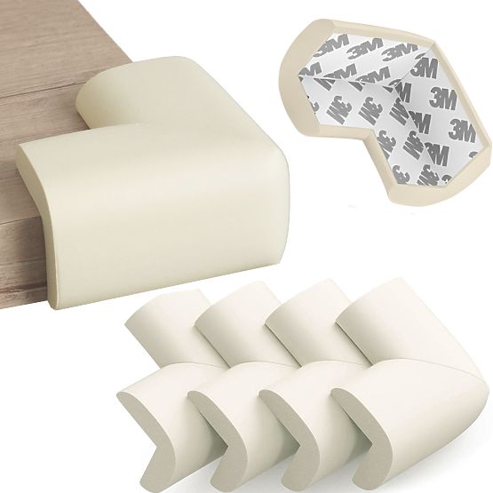 SIPO Penová ochrana rohov nábytku, béžová - 4 ks