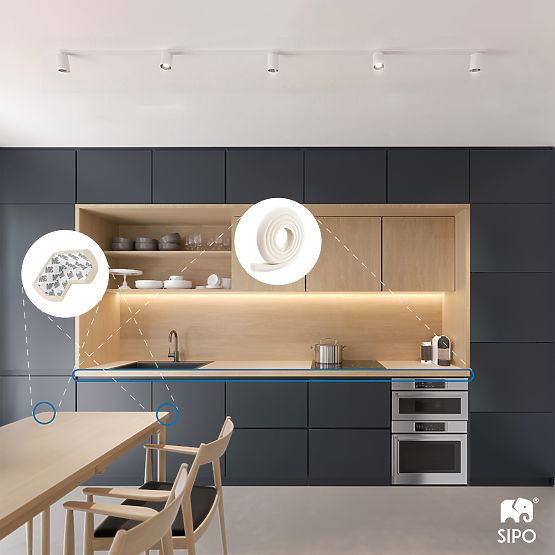 SIPO Penová ochrana rohov nábytku, béžová - 4 ks