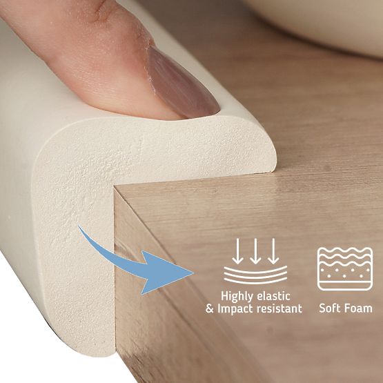 SIPO Penová ochrana rohov nábytku, béžová - 4 ks