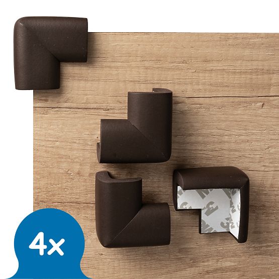 SIPO Penová ochrana rohov nábytku, čierna - 4 ks