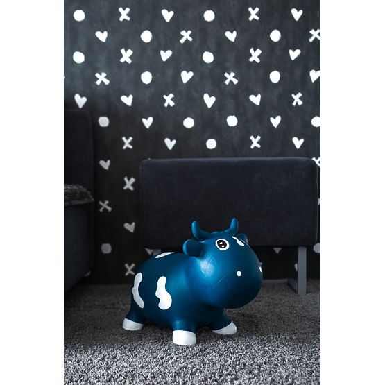 Skákacia kravička KIDZZFARM - Petrolejová