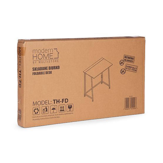 Skladací počítačový stôl 80x45 cm stolík pod notebook čierny ModernHome