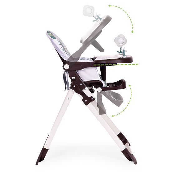 Skladacia detská jedálenská stolička s hračkami ECOTOYS