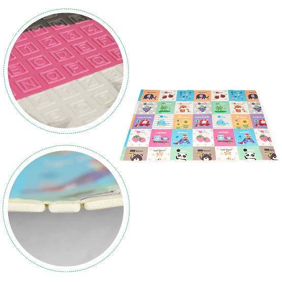 Skladacia obojstranná penová vzdelávacia podložka veľká taška ECOTOYS