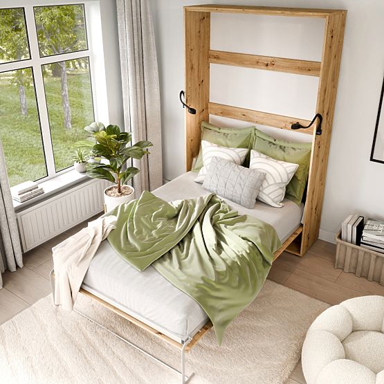 Skladacia posteľ KOBI VERTO 140x200 Dub Artisan 1 ks