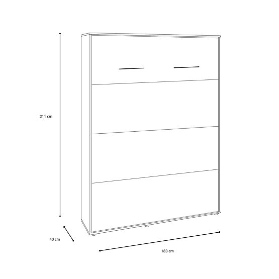 Skladacia posteľ KOBI VERTO 160x200 Biela 1 ks
