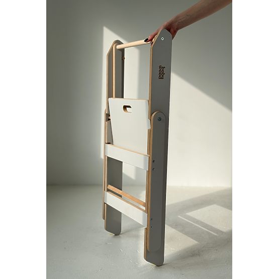 Skladacia učebná veža - sivá