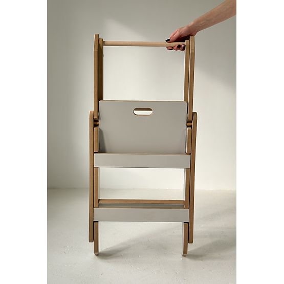 Skladacia učebná veža - sivá