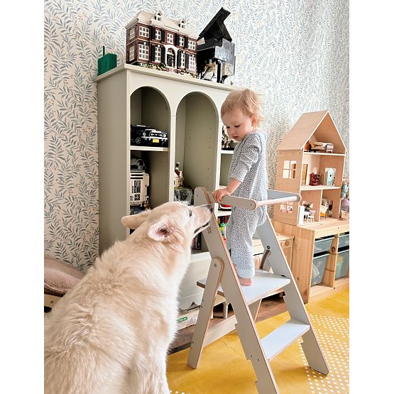 Skladacia učebná veža - sivá