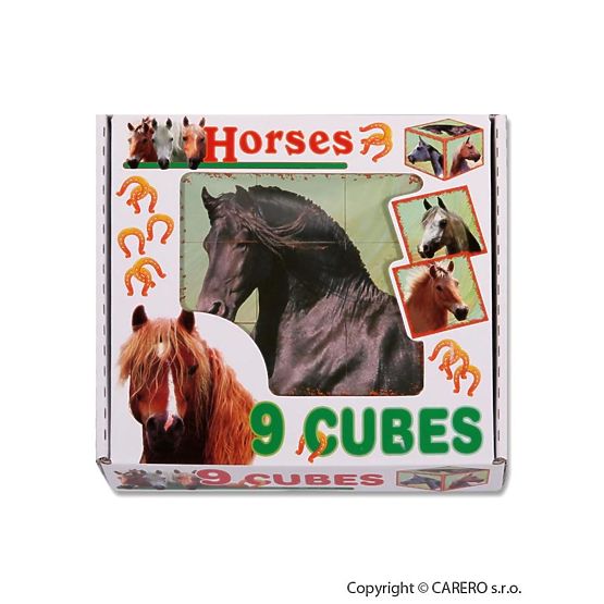 Skladacie obrázkové kocky Horses Podľa obrázku