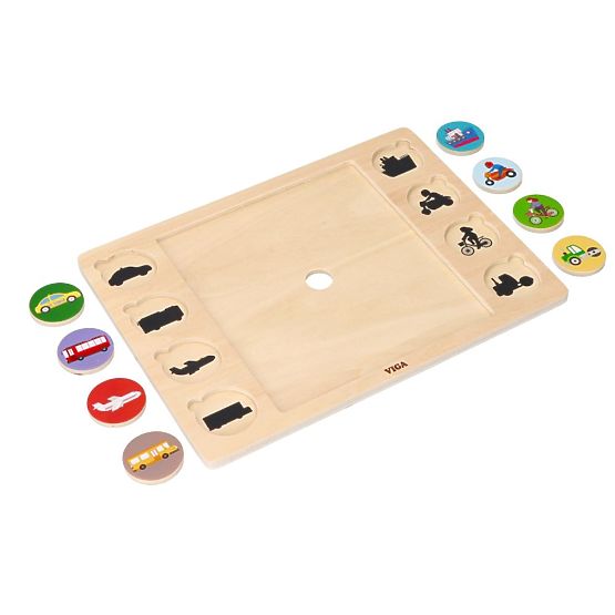 Skladačka 2v1 Vozidlá - puzzle a hra nájdi tieň