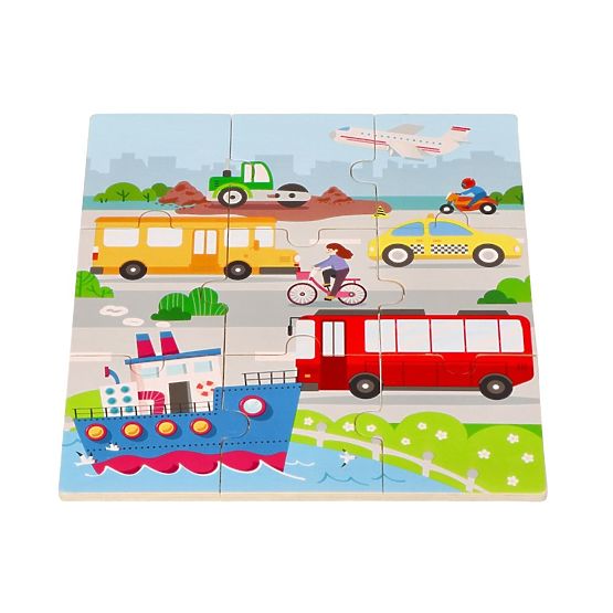 Skladačka 2v1 Vozidlá - puzzle a hra nájdi tieň