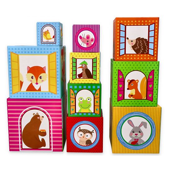 Skladačka kocky kelímky Lesný