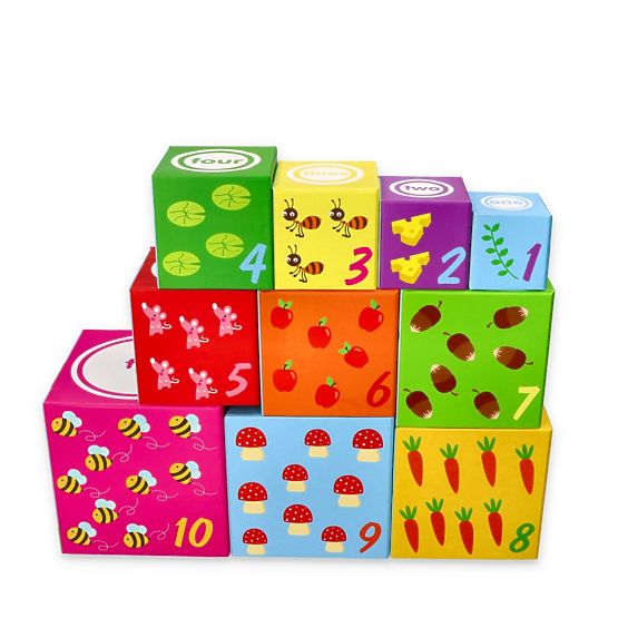 Skladačka kocky kelímky Lesný