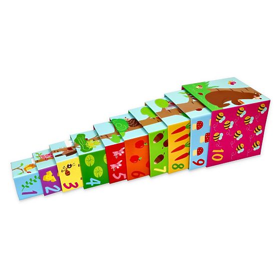 Skladačka kocky kelímky Lesný