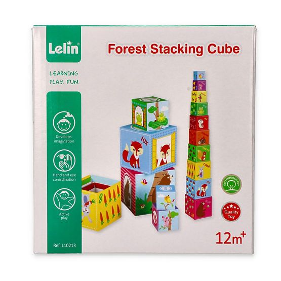 Skladačka kocky kelímky Lesný