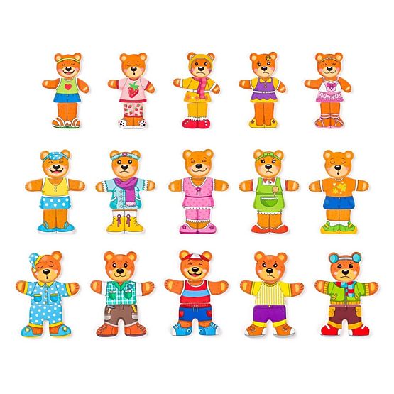 Skladačka Obleč rodinu medveďov