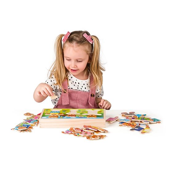 Skladačka Obleč rodinu medveďov