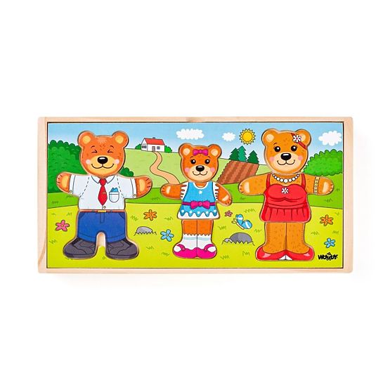 Skladačka Obleč rodinu medveďov