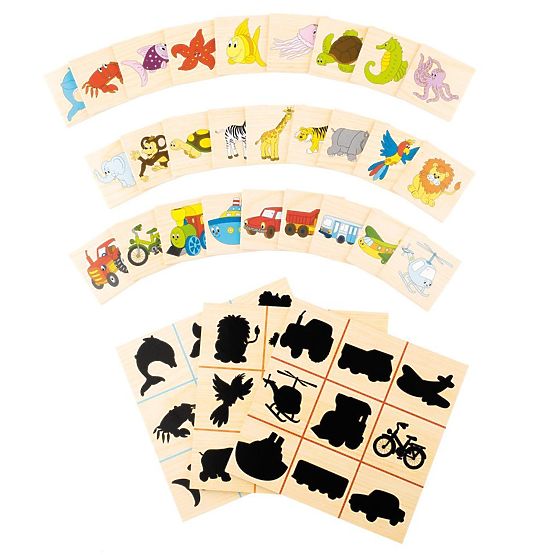 Skladačka puzzle nájdi tieň