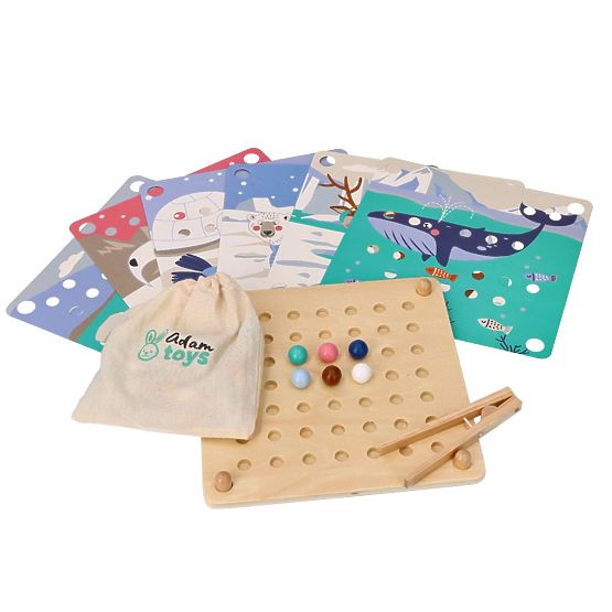 Skladačka s guľôčkami Chyť a zostav arktické zvieratá