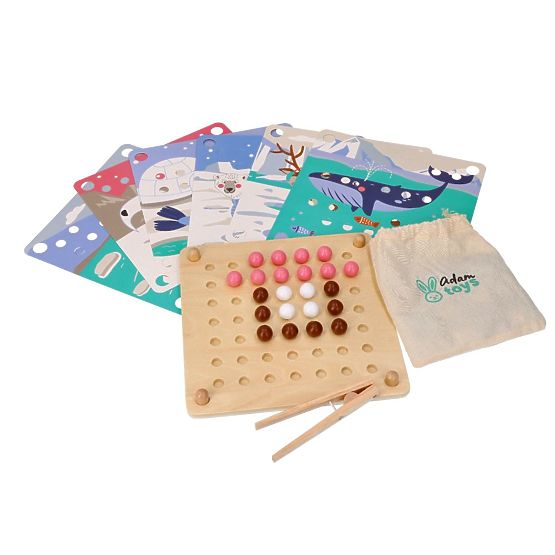 Skladačka s guľôčkami Chyť a zostav arktické zvieratá