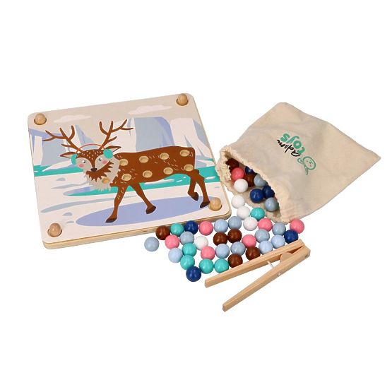 Skladačka s guľôčkami Chyť a zostav arktické zvieratá