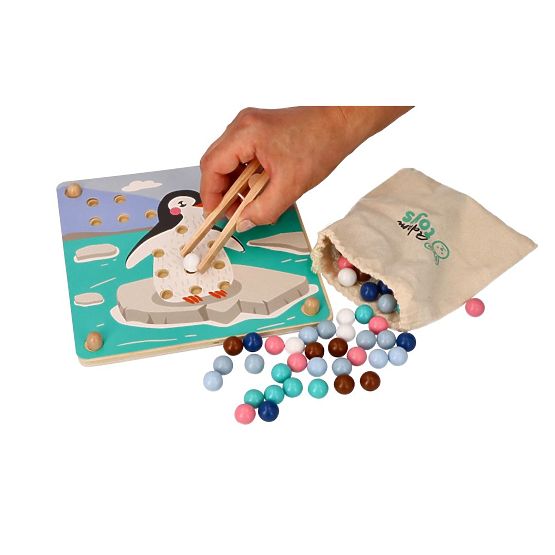 Skladačka s guľôčkami Chyť a zostav arktické zvieratá