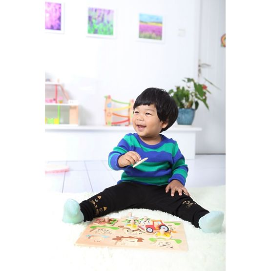 Skladačka s úchytmi Priatelia z farmy a traktor