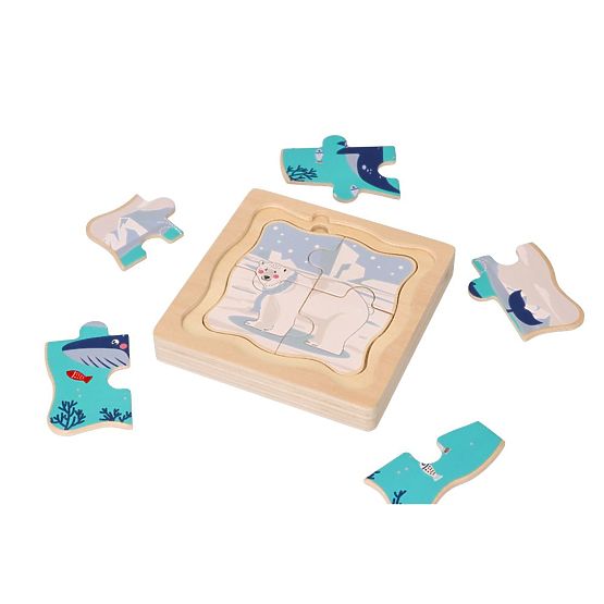 Skladačka vrstiev Arktické zvieratá