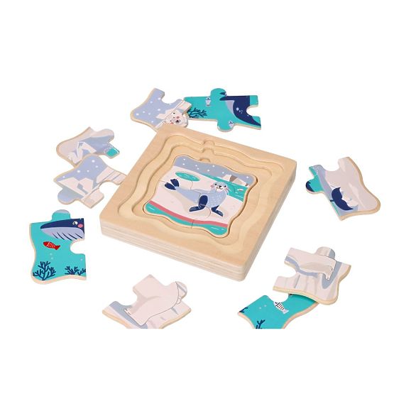 Skladačka vrstiev Arktické zvieratá