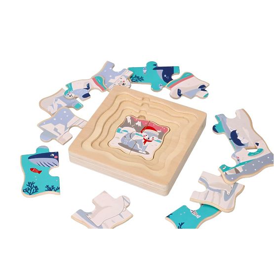 Skladačka vrstiev Arktické zvieratá