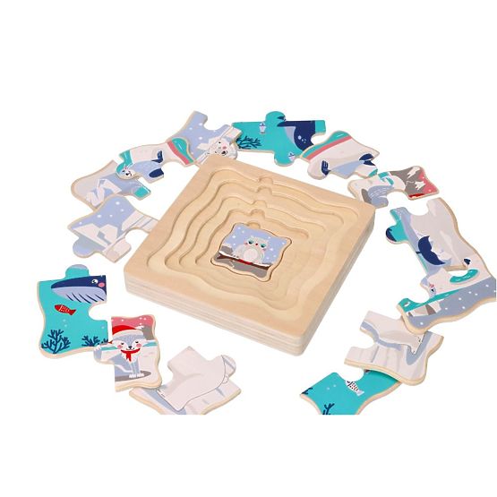 Skladačka vrstiev Arktické zvieratá