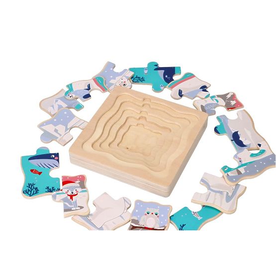 Skladačka vrstiev Arktické zvieratá