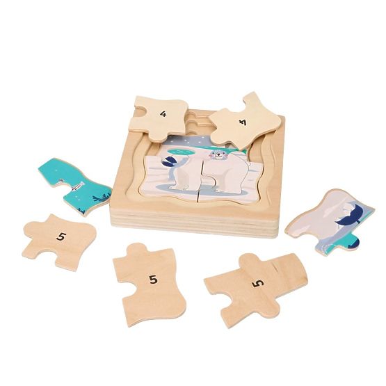 Skladačka vrstiev Arktické zvieratá