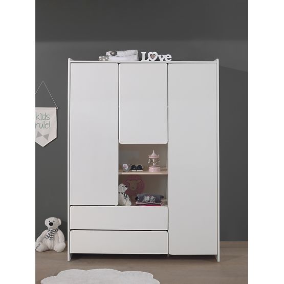 Skriňa 3-dveřová Kiddy - biela