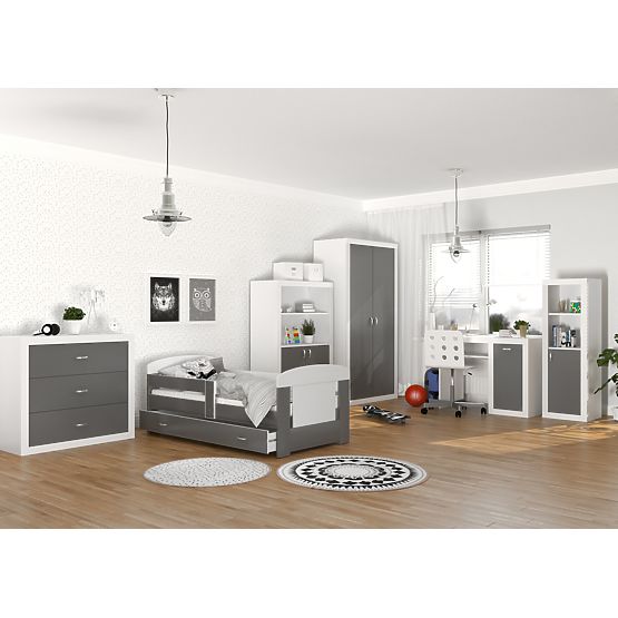 Skriňa Filip - bielo-šedá