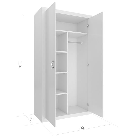 Skriňa Filip - bielo-šedá