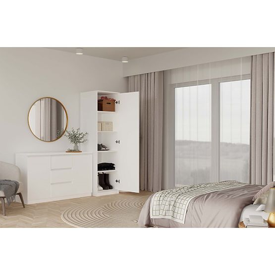 Skriňa Malwa SD-50 so Zrkadlom BIELA