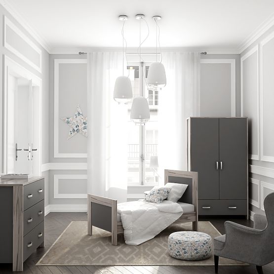 Skriňa Manhattan - sivá