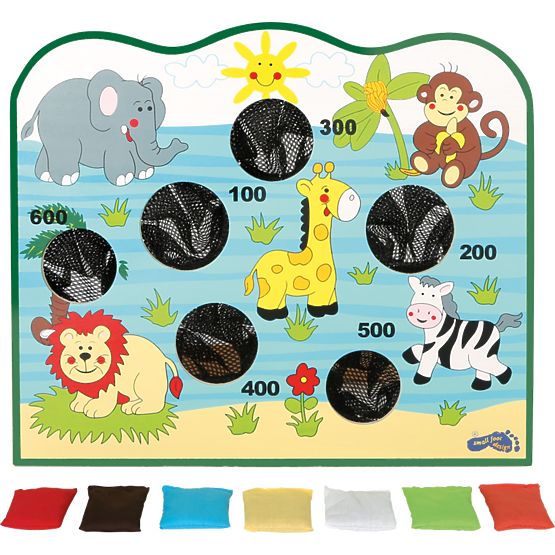 Small Foot Drevená hra na hádzanie Afrika