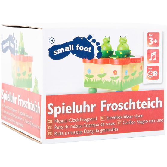 small foot Drevená hracia skrinka žabka