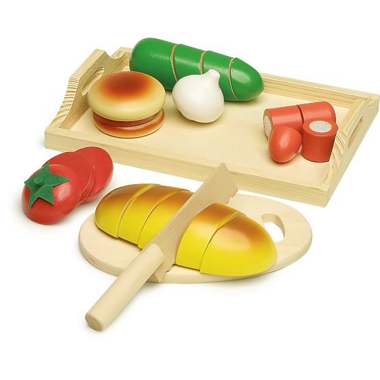 small foot Drevená krájacia desiata