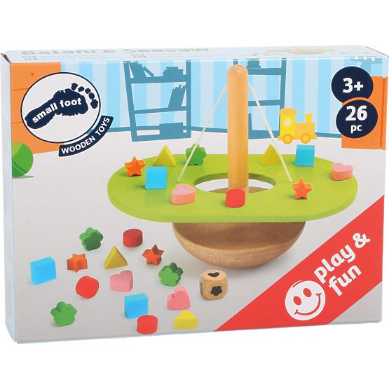 Small Foot Drevená motorická hračka Vyvažovanie balansujúca hojdačka