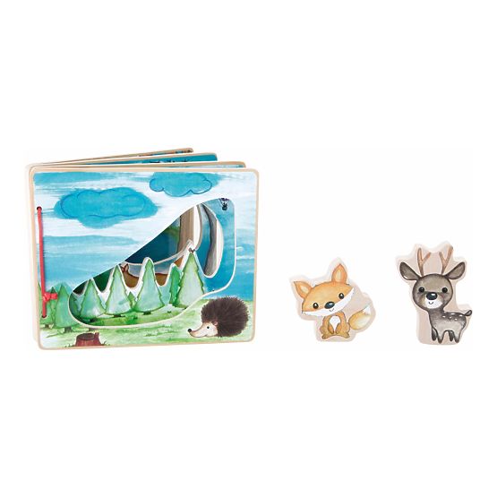 Small Foot Drevená obrázková knižka interaktívna hra