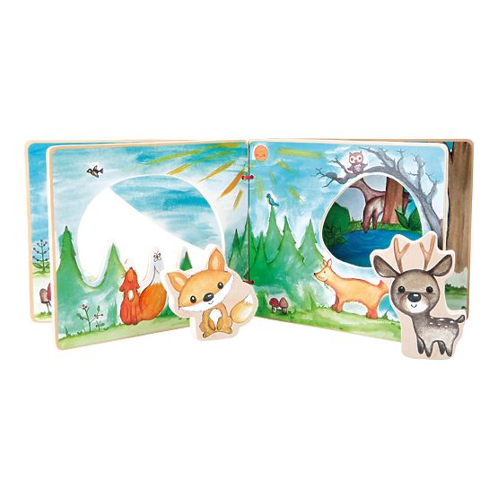 Small Foot Drevená obrázková knižka interaktívna hra