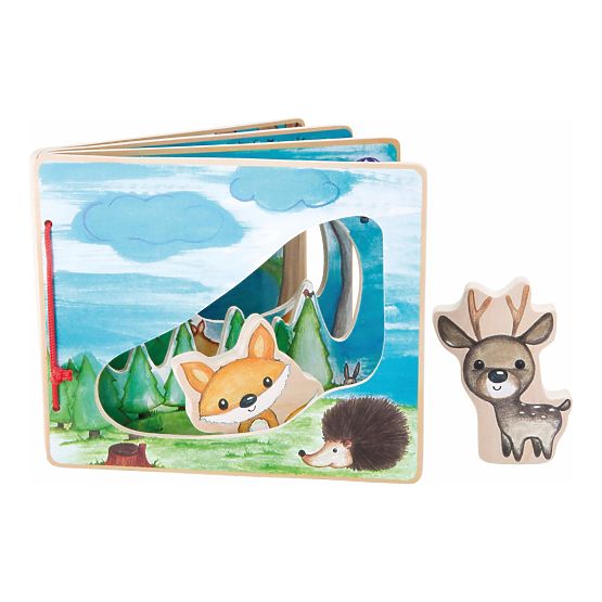 Small Foot Drevená obrázková knižka interaktívna hra