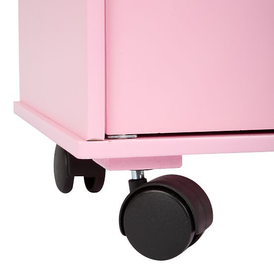 small foot Drevená skriňa pre bábiky ružová